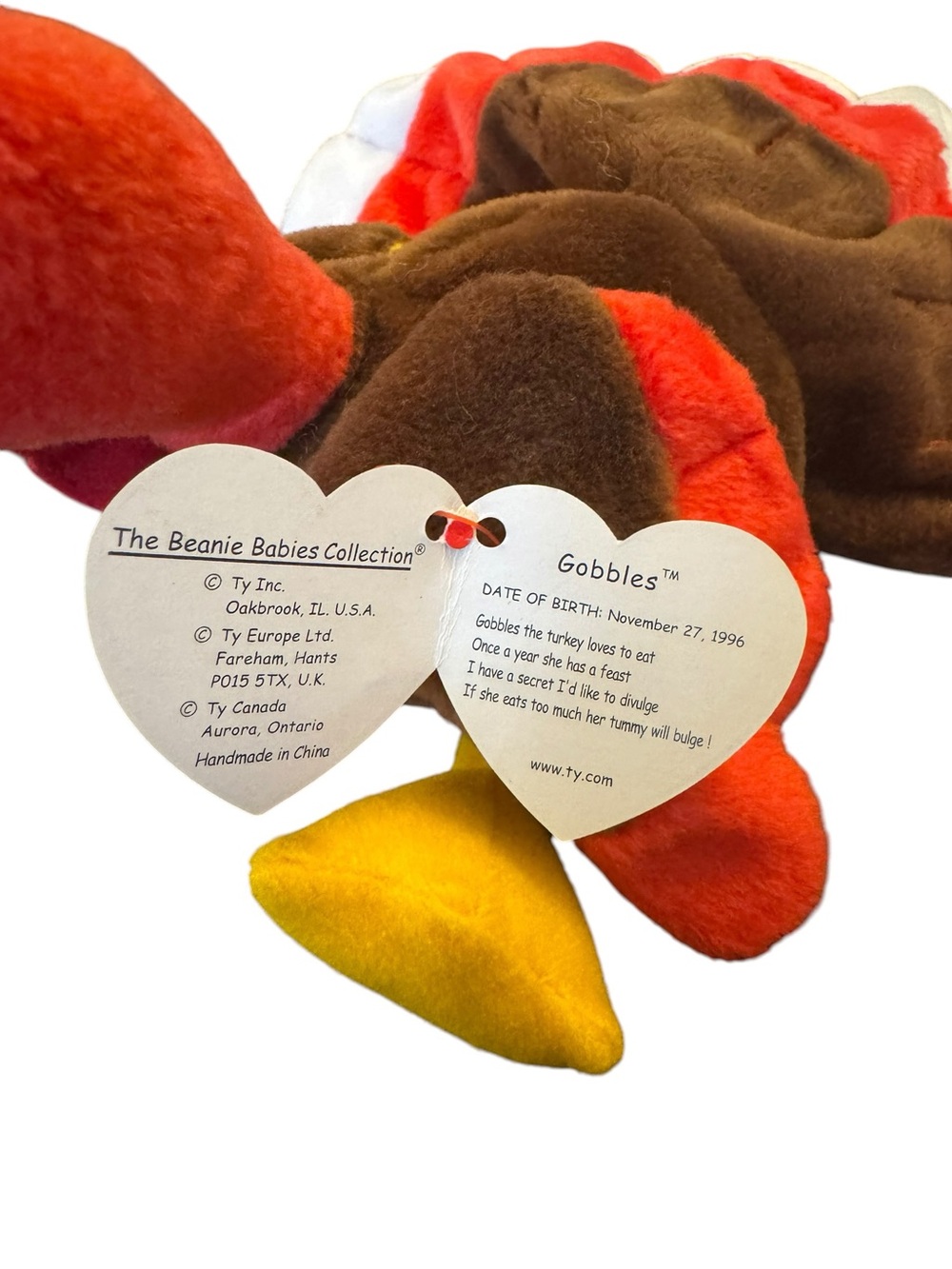 Ty Beanie Baby Plush Turkey Stuffed Animal - Picture 4 of 10
